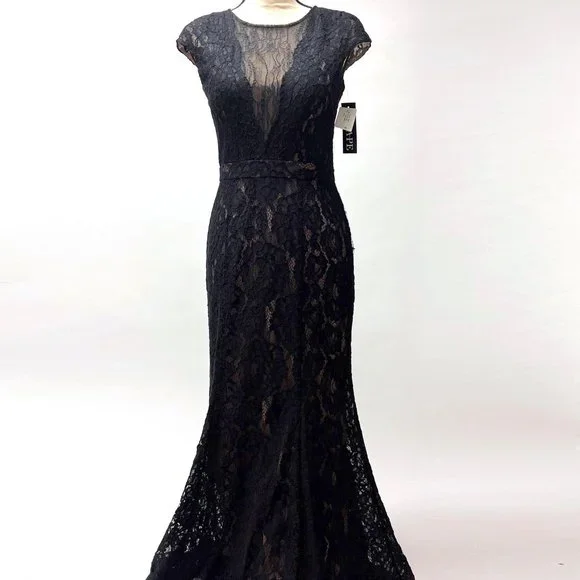 Xscape Black Lace Gown Dress NWT Size 4 Women's Xscape Black Lace Gown Dress NWT Size 4 Women's